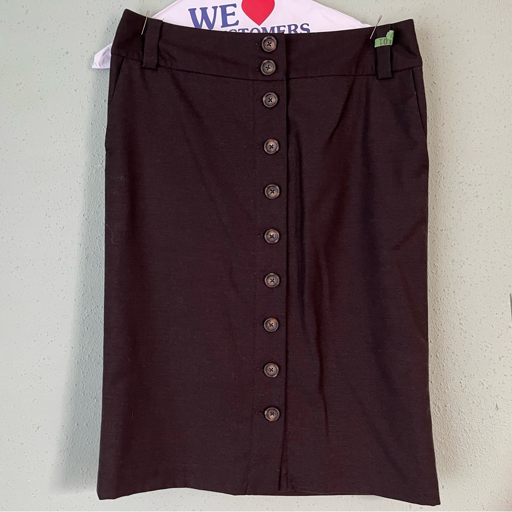 Banana Republic Wool Brown Pencil Skirt